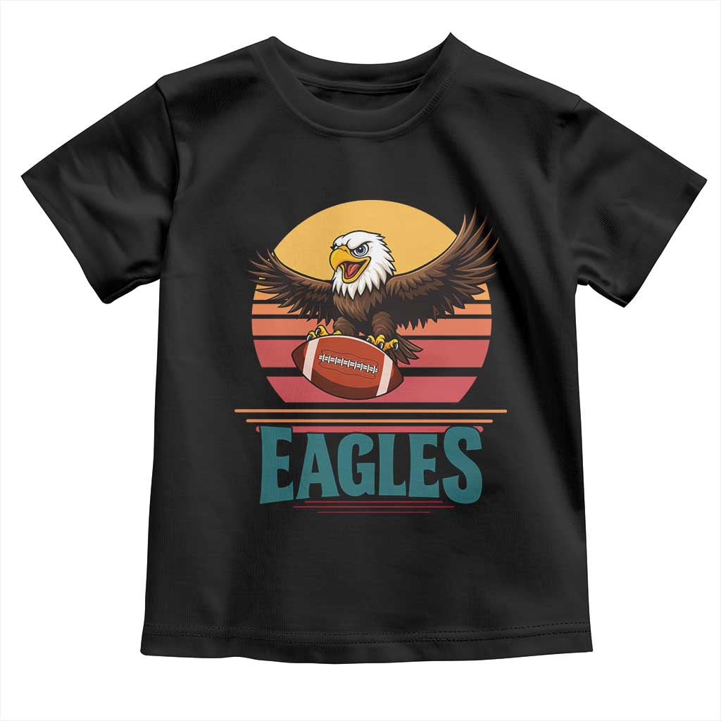 Funny Eagle Football Fan Toddler T Shirt Retro Vintage Style - Wonder Print Shop