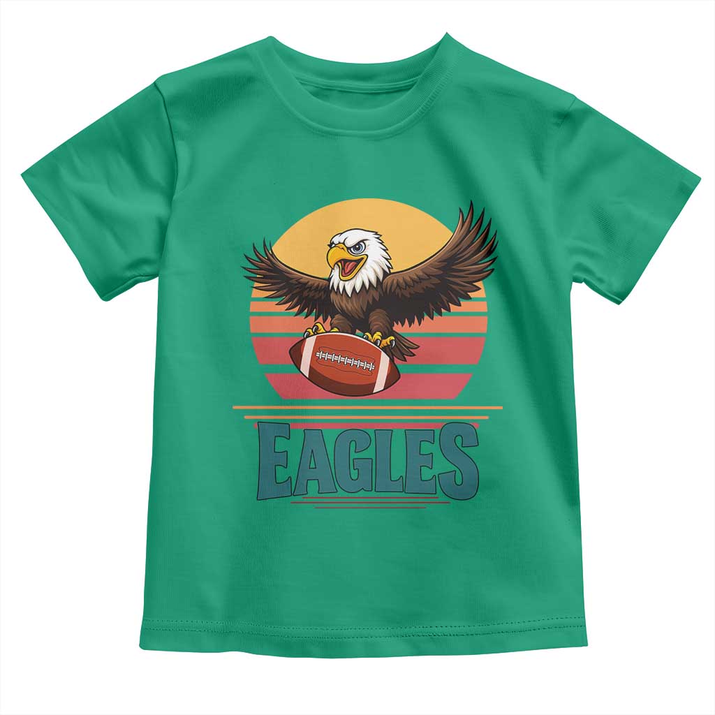 Funny Eagle Football Fan Toddler T Shirt Retro Vintage Style - Wonder Print Shop