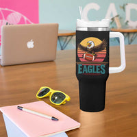 Funny Eagle Football Fan Tumbler With Handle Retro Vintage Style - Wonder Print Shop