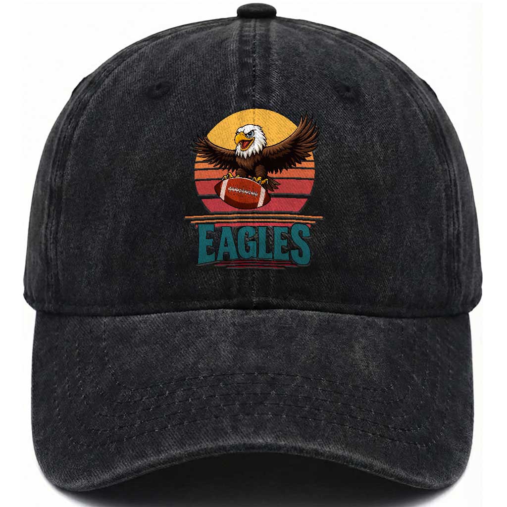 Funny EFF Retro Vintage Style Football Lover Gift Washed Cotton Baseball Cap