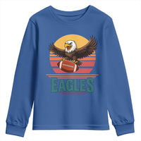 Funny Eagle Football Fan Youth Sweatshirt Retro Vintage Style - Wonder Print Shop