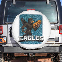 Funny Eagle With Cheesesteak Spare Tire Cover Football Glitter Print - Wonder Print Shop