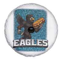 Funny Eagle With Cheesesteak Spare Tire Cover Football Glitter Print - Wonder Print Shop
