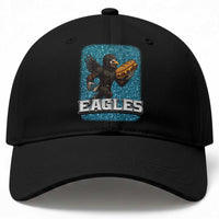 Funny Eagle With Cheesesteak Baseball Cap Football Glitter Print