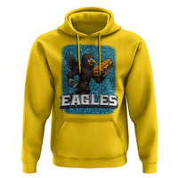 Funny Eagle With Cheesesteak Hoodie Football Glitter Print - Wonder Print Shop