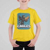 Funny Eagle With Cheesesteak T Shirt For Kid Football Glitter Print - Wonder Print Shop