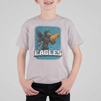 Funny Eagle With Cheesesteak T Shirt For Kid Football Glitter Print - Wonder Print Shop