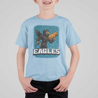 Funny Eagle With Cheesesteak T Shirt For Kid Football Glitter Print - Wonder Print Shop