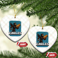 Funny Eagle With Cheesesteak Ceramic Ornament Football Glitter Print - Wonder Print Shop
