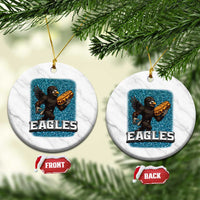 Funny Eagle With Cheesesteak Ceramic Ornament Football Glitter Print - Wonder Print Shop