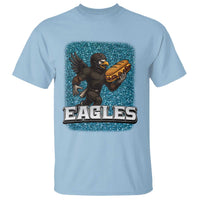 Funny Eagle With Cheesesteak T Shirt Football Glitter Print - Wonder Print Shop