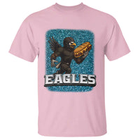 Funny Eagle With Cheesesteak T Shirt Football Glitter Print - Wonder Print Shop