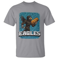 Funny Eagle With Cheesesteak T Shirt Football Glitter Print - Wonder Print Shop