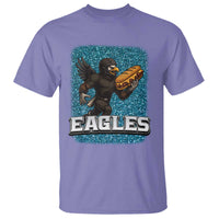 Funny Eagle With Cheesesteak T Shirt Football Glitter Print - Wonder Print Shop