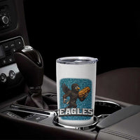 Funny Eagle With Cheesesteak Tumbler Cup Football Glitter Print - Wonder Print Shop