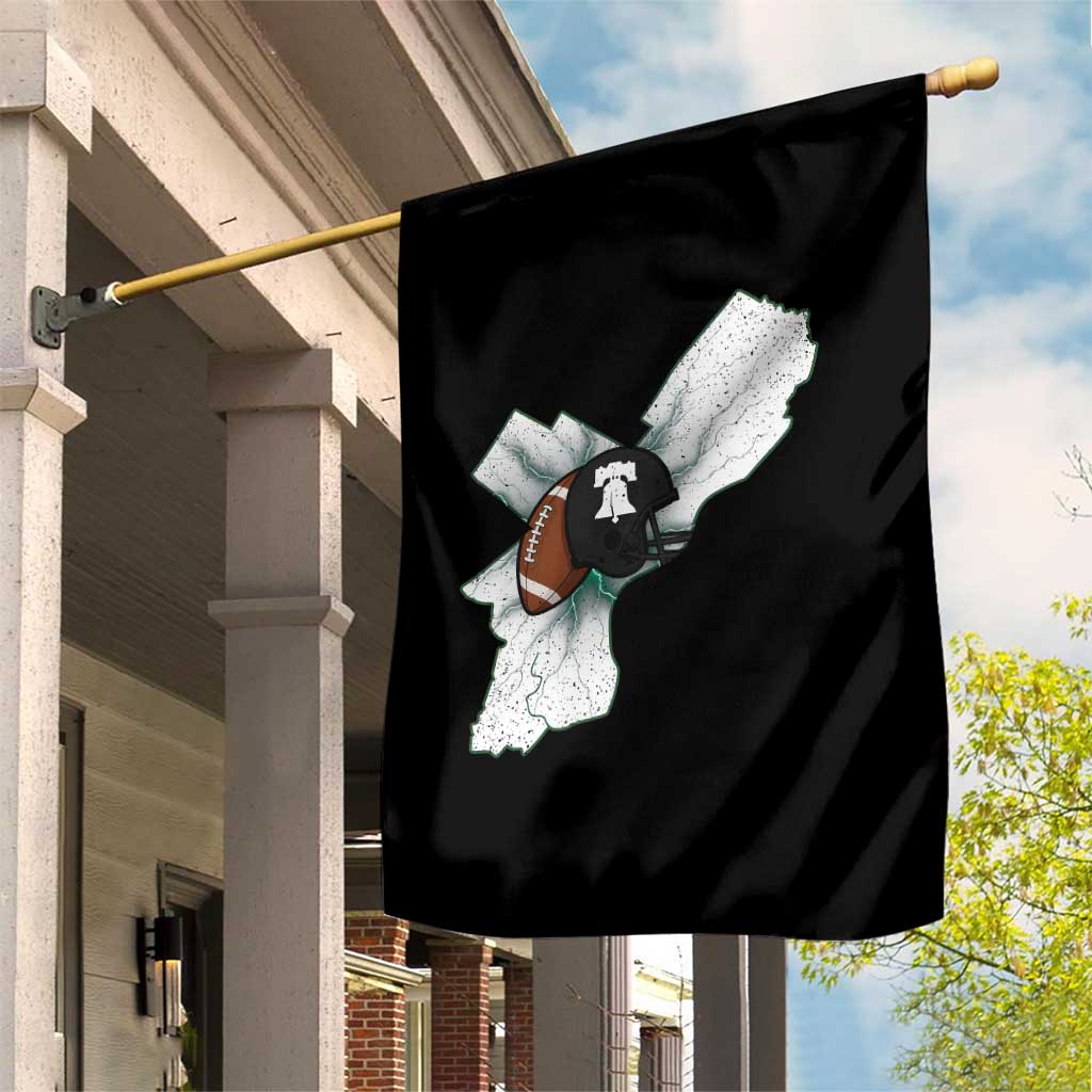 Philadelphia Liberty Bell Football Helmet Lightning Gift Garden Flag - Wonder Print Shop