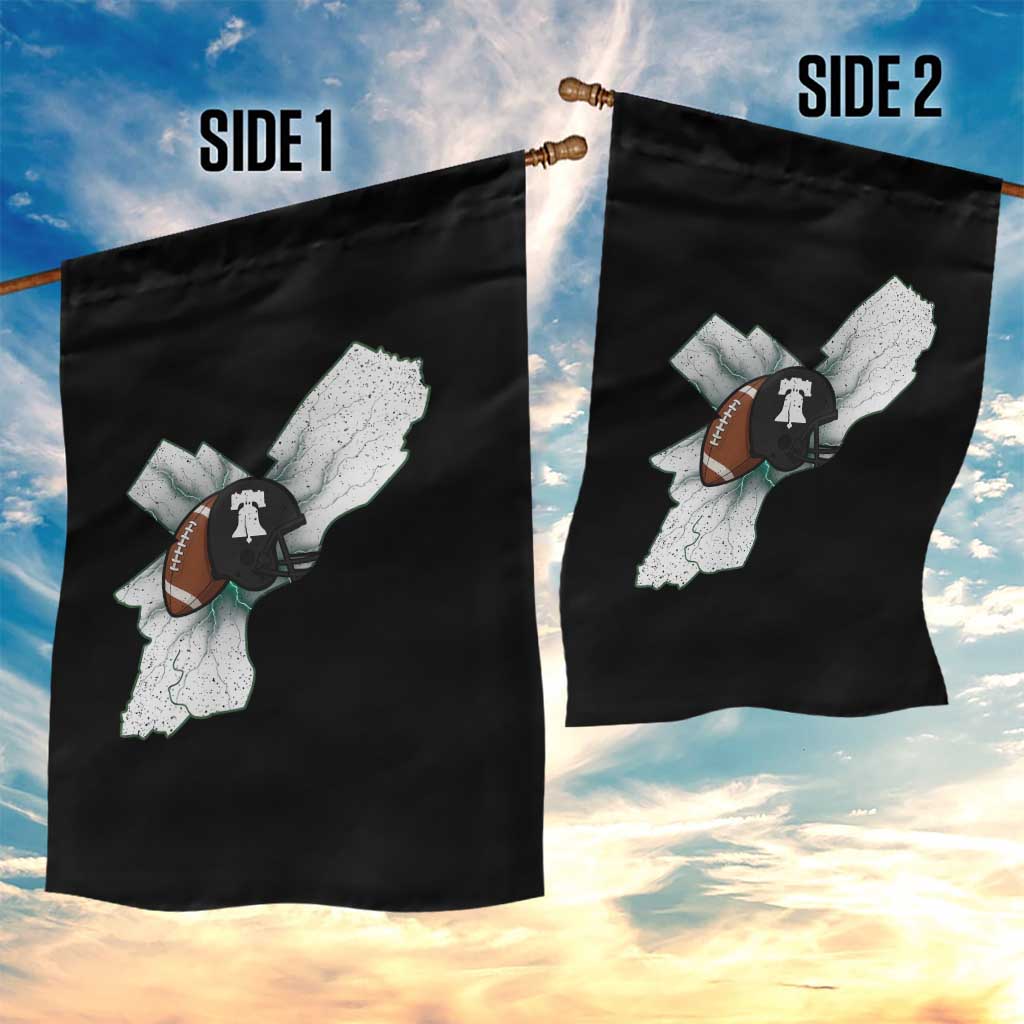 Philadelphia Liberty Bell Football Helmet Lightning Gift Garden Flag - Wonder Print Shop