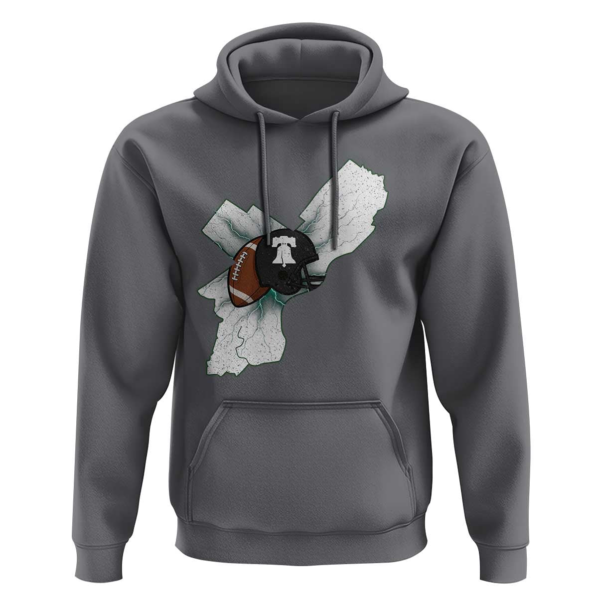 Philadelphia Liberty Bell Football Helmet Lightning Gift Hoodie - Wonder Print Shop