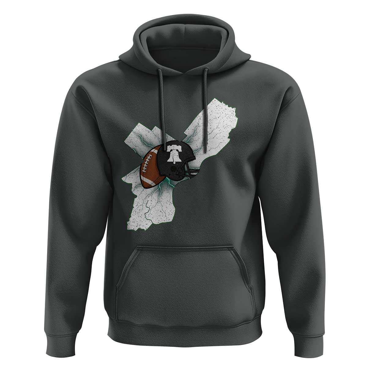 Philadelphia Liberty Bell Football Helmet Lightning Gift Hoodie - Wonder Print Shop