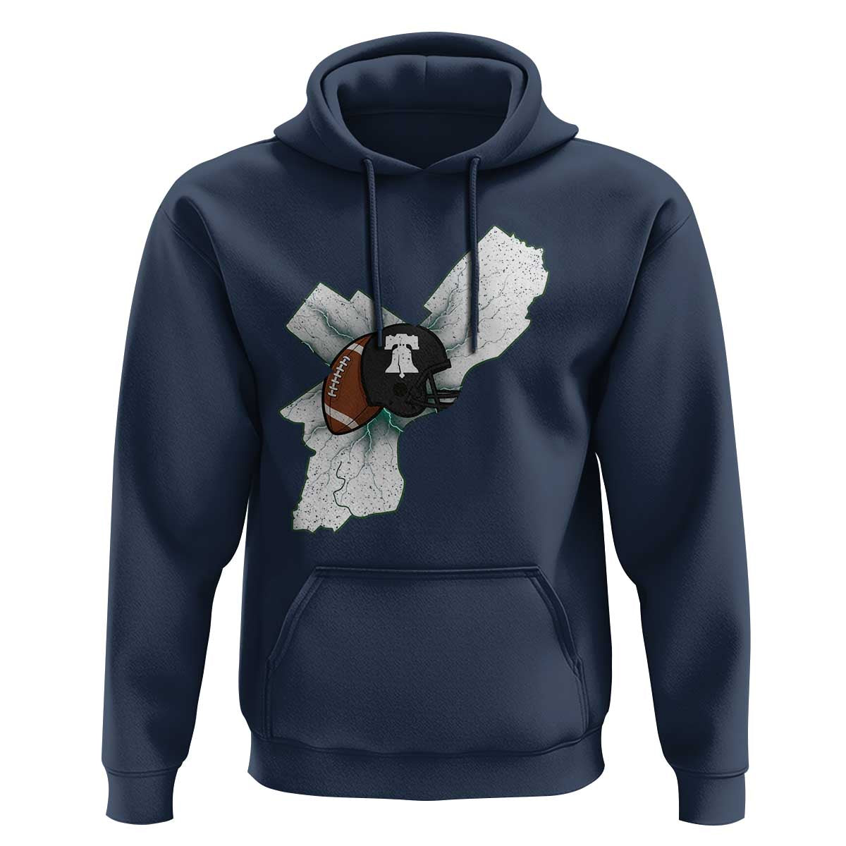 Philadelphia Liberty Bell Football Helmet Lightning Gift Hoodie - Wonder Print Shop
