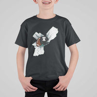 Philadelphia Liberty Bell Football Helmet Lightning Gift T Shirt For Kid - Wonder Print Shop