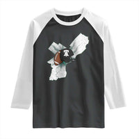 Philadelphia Liberty Bell Football Helmet Lightning Gift Raglan Shirt - Wonder Print Shop