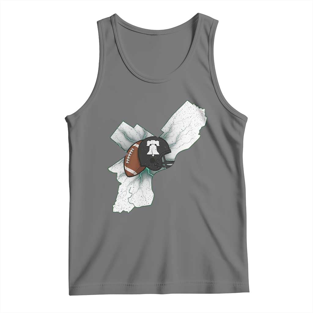 Philadelphia Liberty Bell Football Helmet Lightning Gift Tank Top - Wonder Print Shop