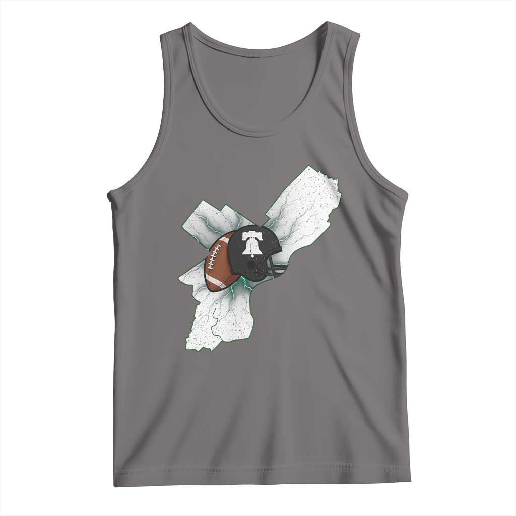 Philadelphia Liberty Bell Football Helmet Lightning Gift Tank Top - Wonder Print Shop