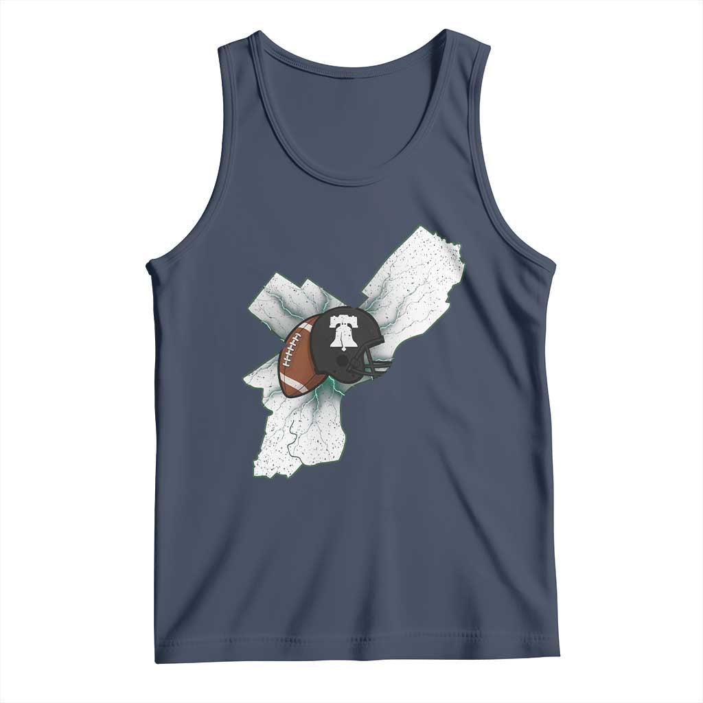 Philadelphia Liberty Bell Football Helmet Lightning Gift Tank Top - Wonder Print Shop