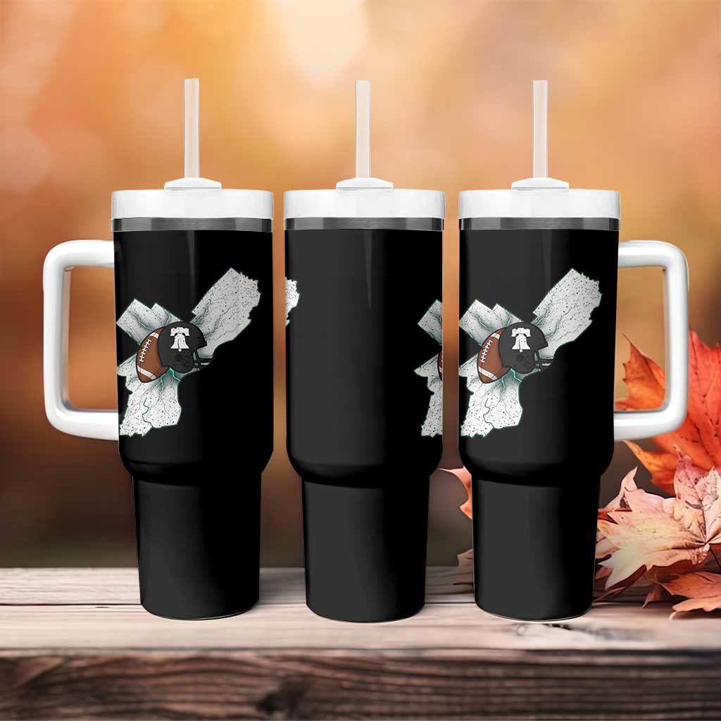 Philadelphia Liberty Bell Football Helmet Lightning Gift Tumbler With Handle - Wonder Print Shop