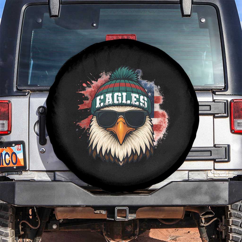 Patriotic Eagle Football Spare Tire Cover American Flag Pride Gift - Wonder Print Shop