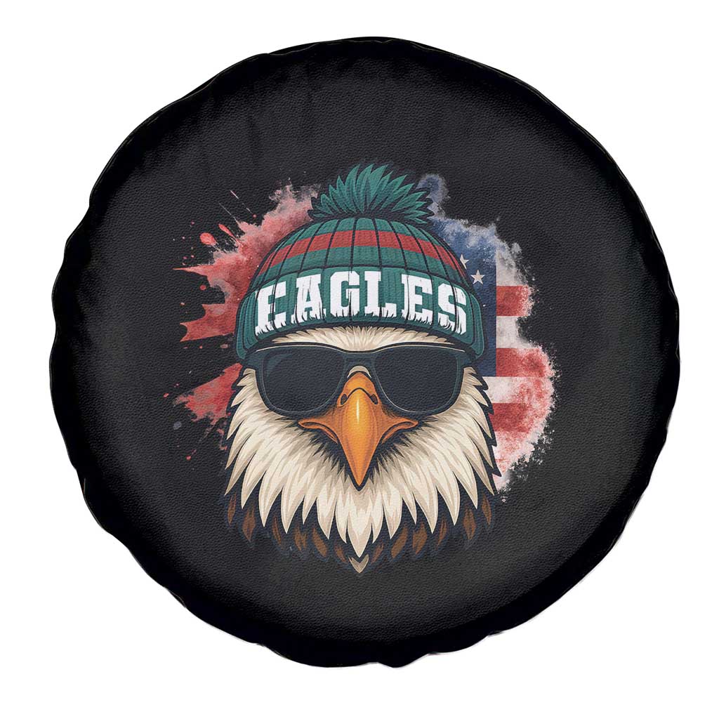 Patriotic Eagle Football Spare Tire Cover American Flag Pride Gift - Wonder Print Shop