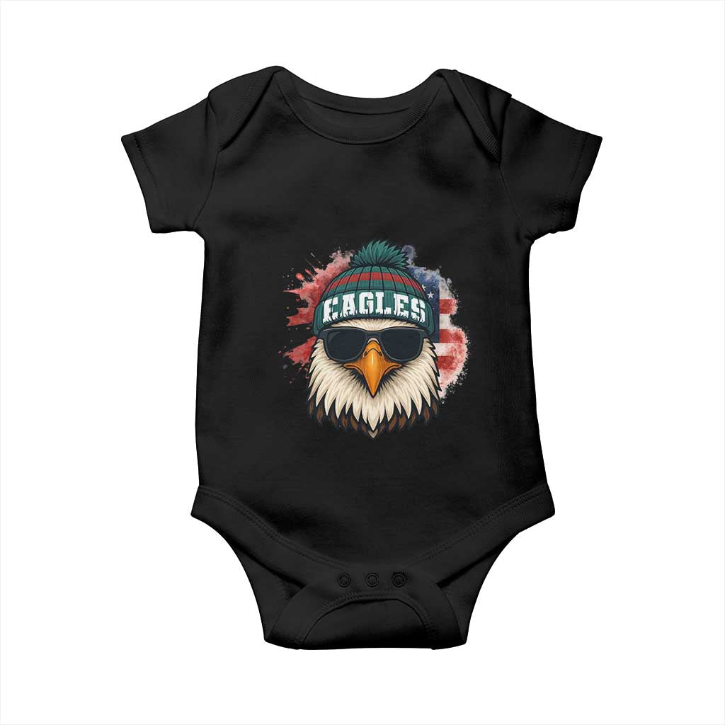 Patriotic Eagle Football Baby Onesie American Flag Pride Gift - Wonder Print Shop