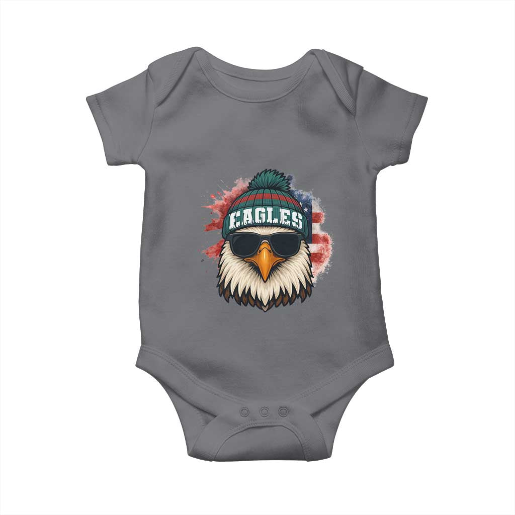 Patriotic Eagle Football Baby Onesie American Flag Pride Gift - Wonder Print Shop