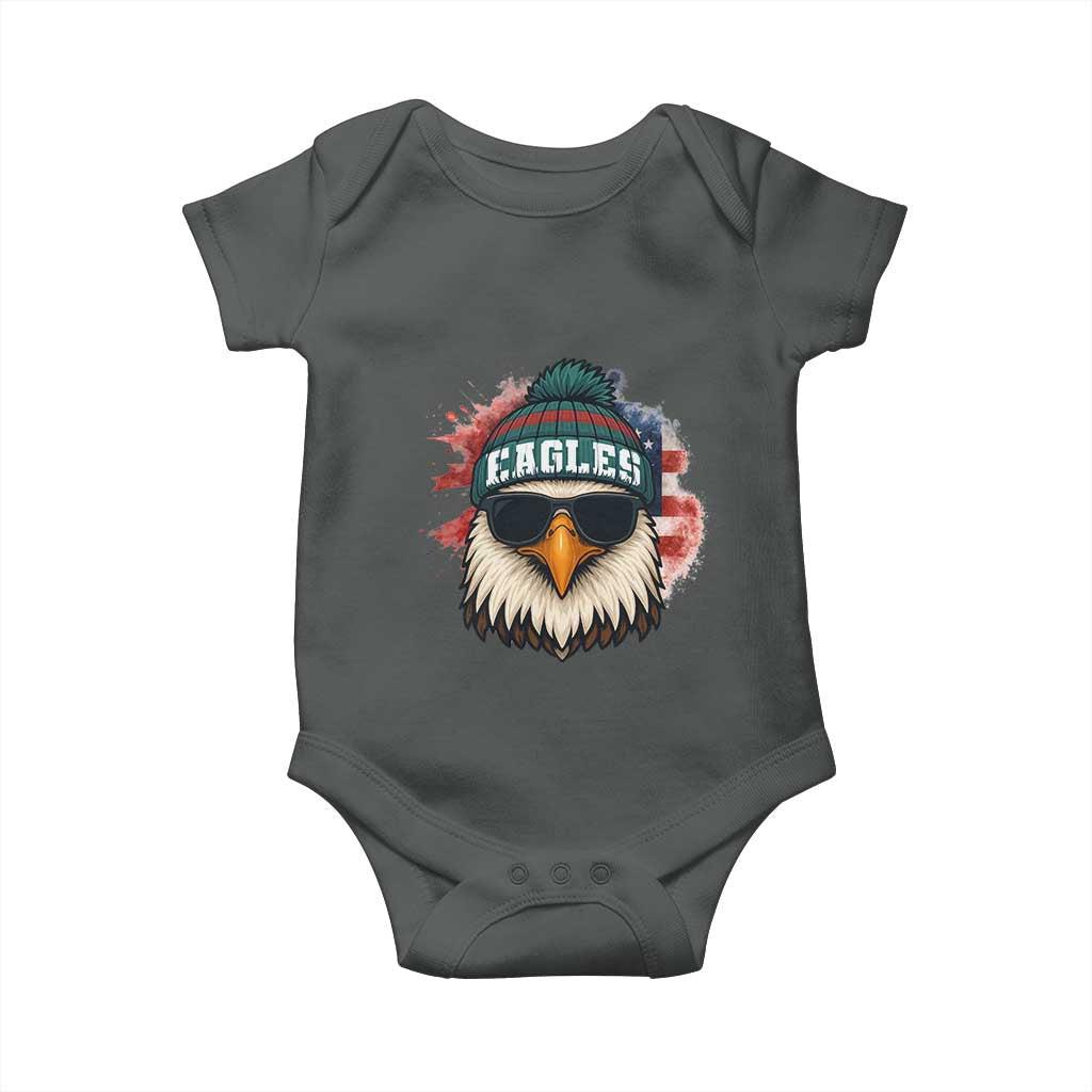 Patriotic Eagle Football Baby Onesie American Flag Pride Gift - Wonder Print Shop