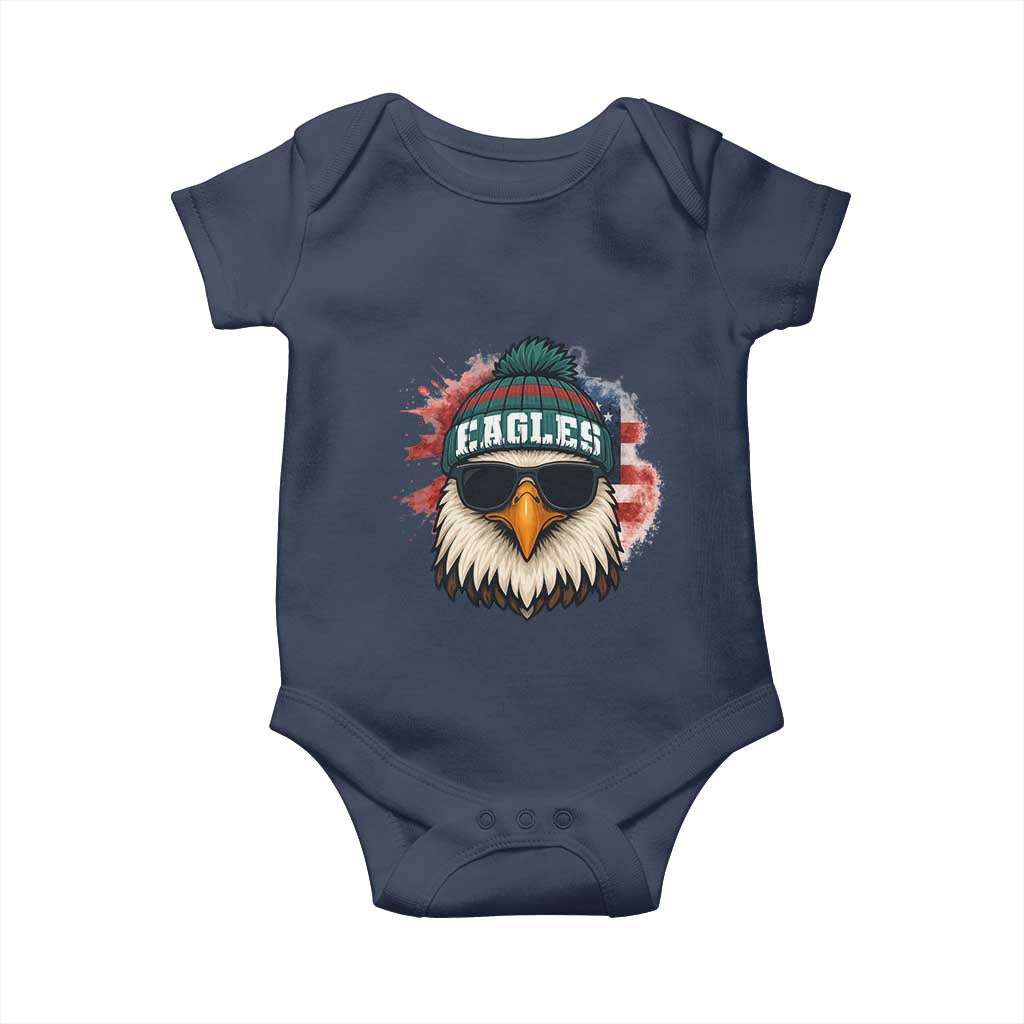 Patriotic Eagle Football Baby Onesie American Flag Pride Gift - Wonder Print Shop