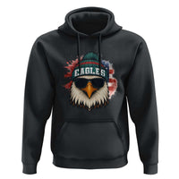 Patriotic Eagle Football Hoodie American Flag Pride Gift - Wonder Print Shop