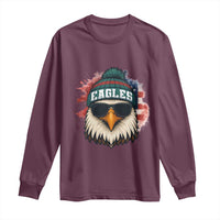 Patriotic Eagle Football Long Sleeve Shirt American Flag Pride Gift - Wonder Print Shop