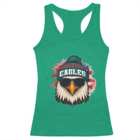 Patriotic Eagle Football Racerback Tank Top American Flag Pride Gift - Wonder Print Shop