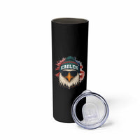Patriotic Eagle Football Skinny Tumbler American Flag Pride Gift - Wonder Print Shop