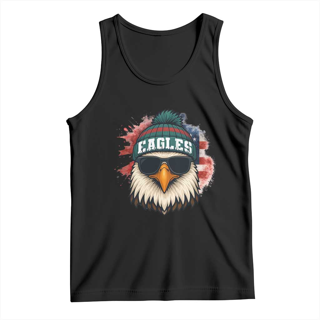 Patriotic Eagle Football Tank Top American Flag Pride Gift - Wonder Print Shop