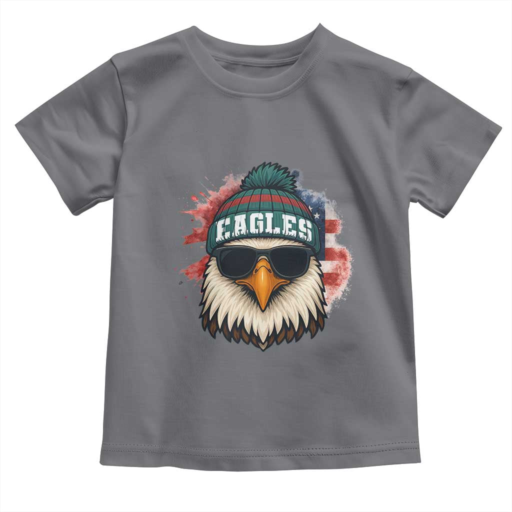 Patriotic Eagle Football Toddler T Shirt American Flag Pride Gift - Wonder Print Shop
