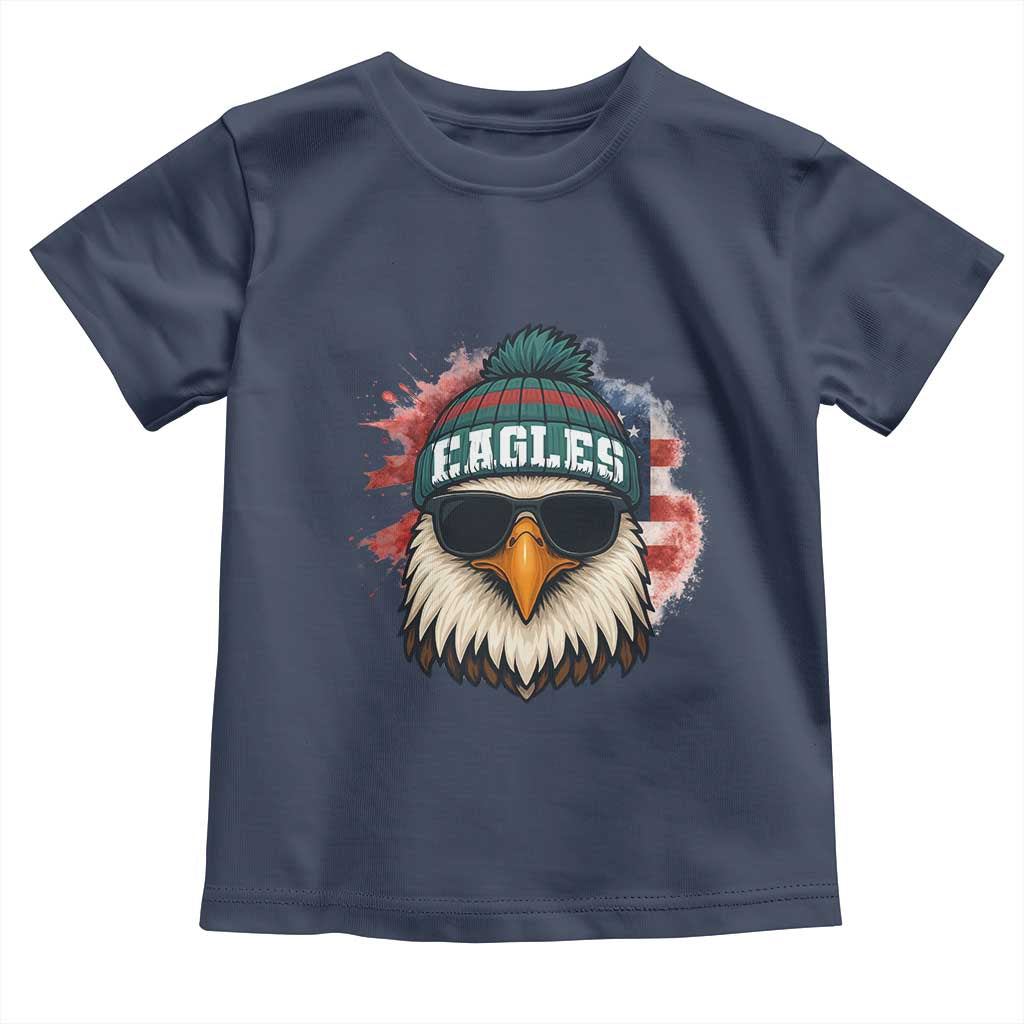 Patriotic Eagle Football Toddler T Shirt American Flag Pride Gift - Wonder Print Shop