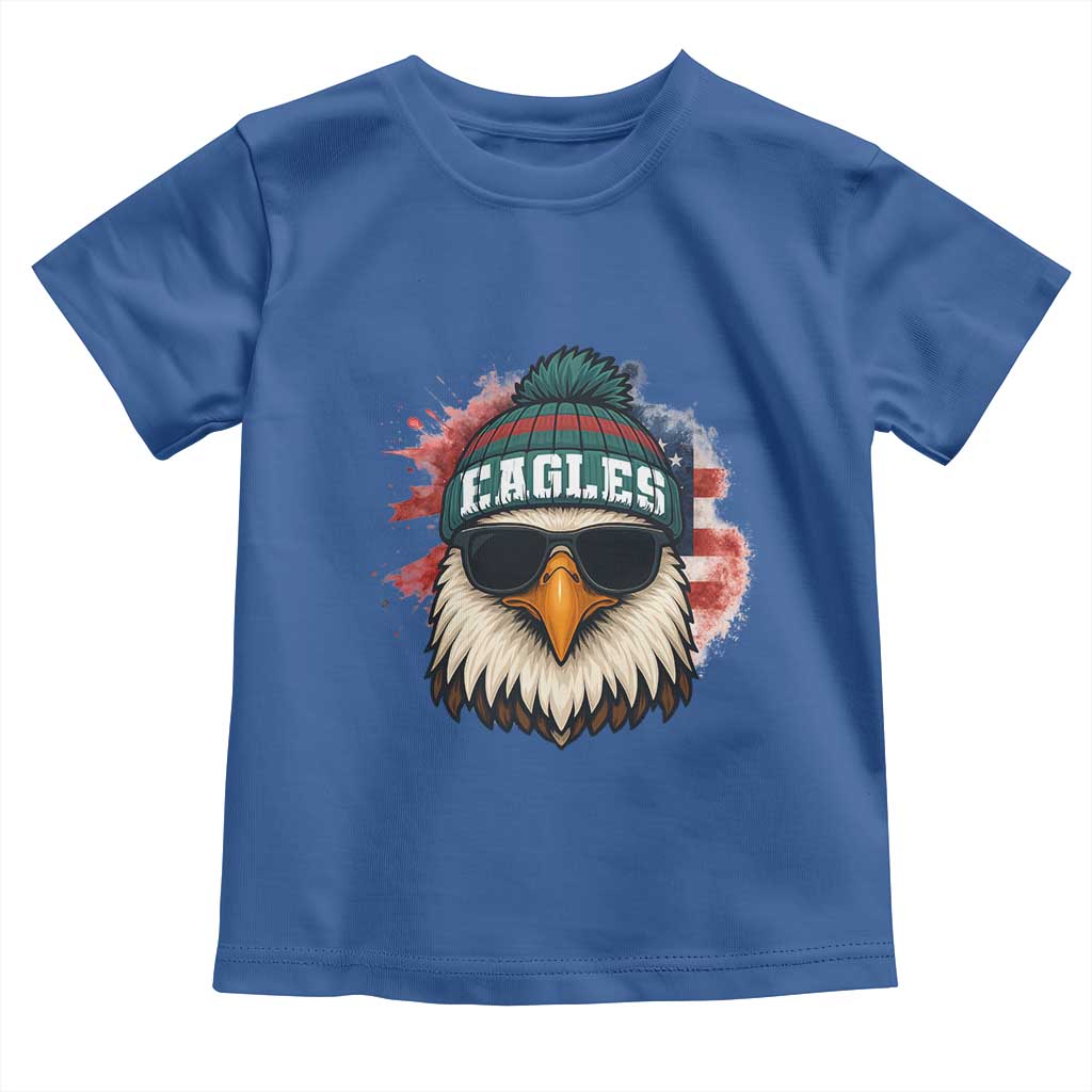 Patriotic Eagle Football Toddler T Shirt American Flag Pride Gift - Wonder Print Shop