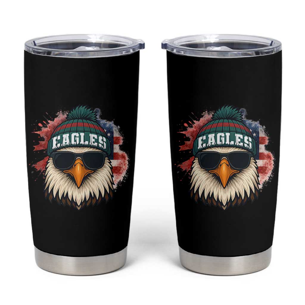 Patriotic Eagle Football Tumbler Cup American Flag Pride Gift - Wonder Print Shop