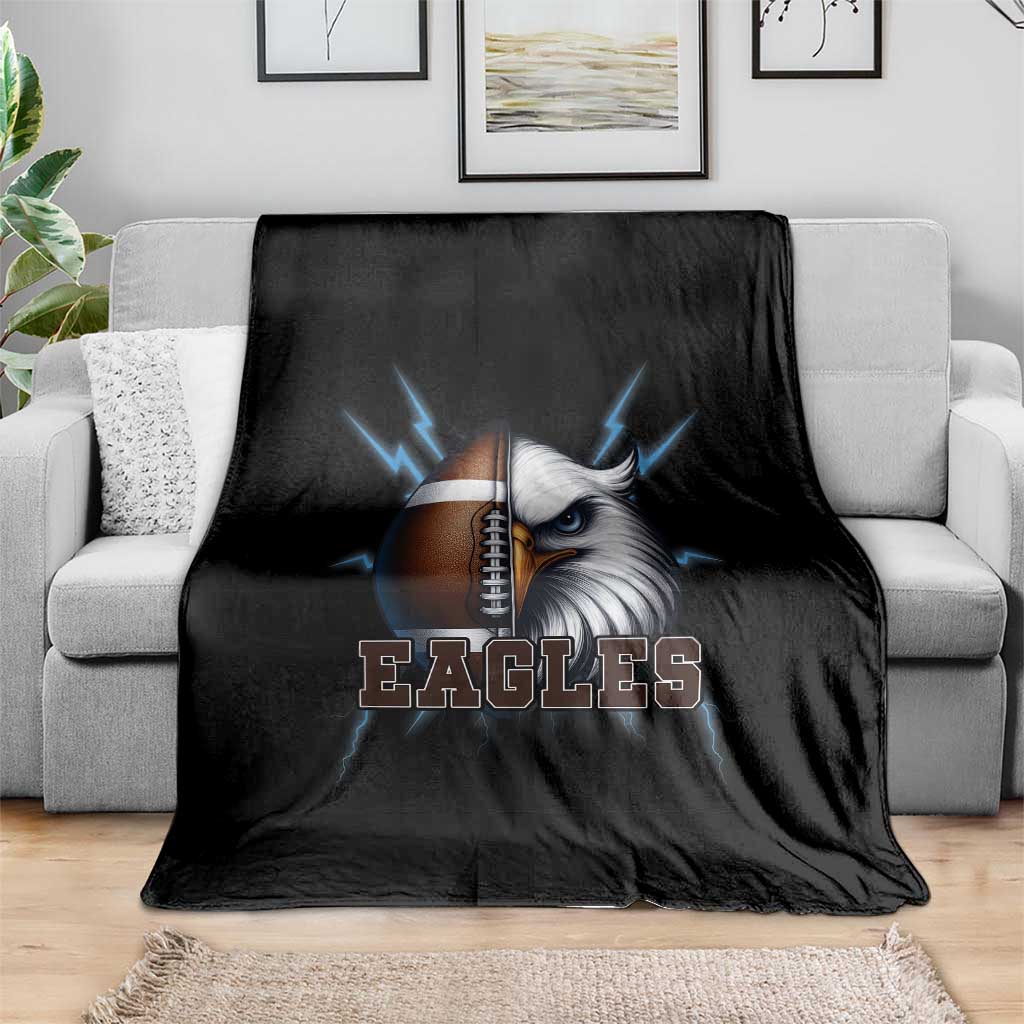 Eagle Football Power Throw Blanket Game Day Sports Fan Gift - Wonder Print Shop