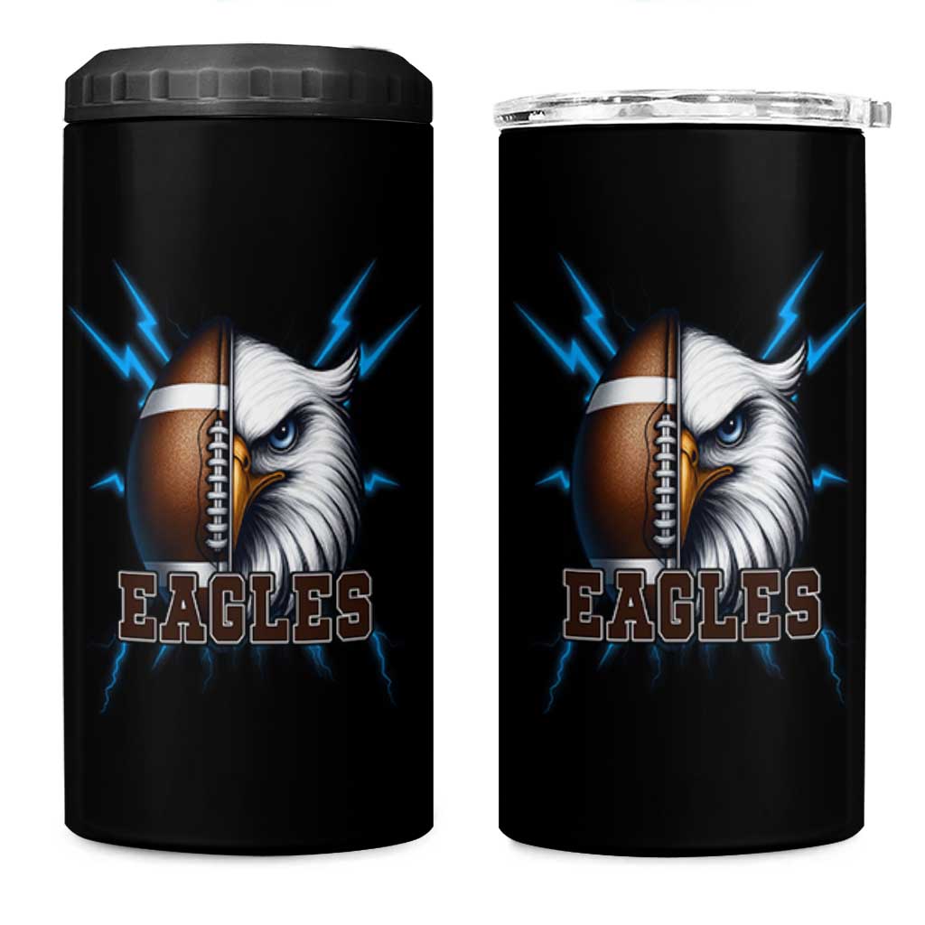 Eagle Football Power 4 in 1 Can Cooler Tumbler Game Day Sports Fan Gift - Wonder Print Shop