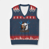 Eagle Football Power V-Neck Knit Sweater Vest Game Day Sports Fan Gift - Wonder Print Shop