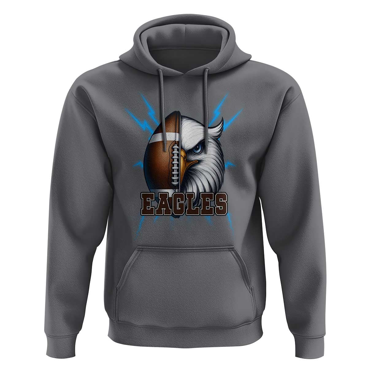 Eagle Football Power Hoodie Game Day Sports Fan Gift - Wonder Print Shop