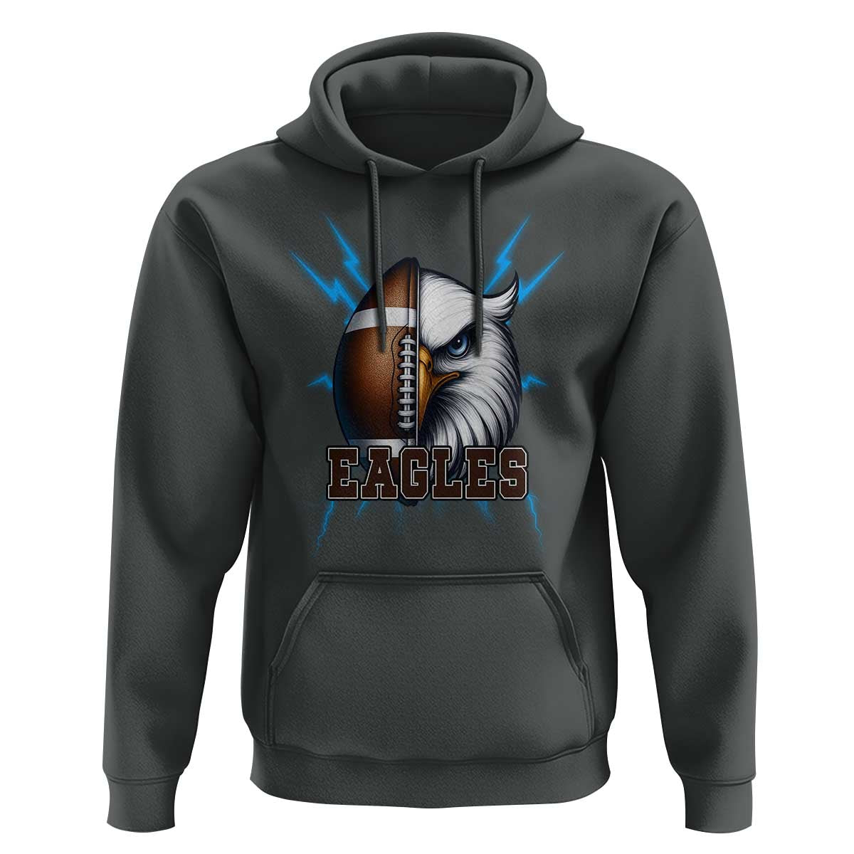 Eagle Football Power Hoodie Game Day Sports Fan Gift - Wonder Print Shop